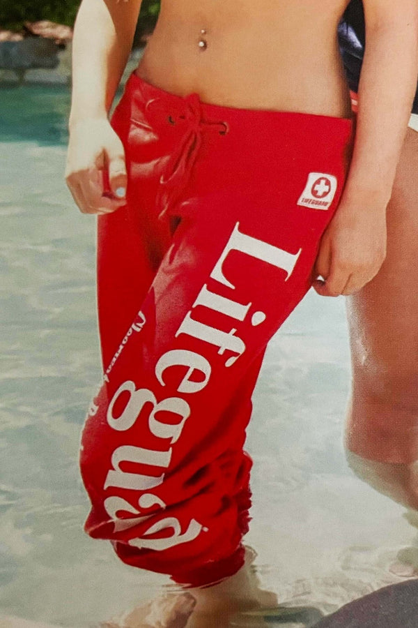 Red lifeguard sweatpants online