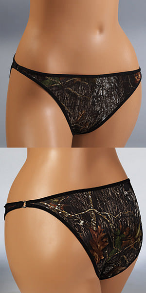 Mossy Oak Camouflage Pink Trimmed Panties - Lingerie