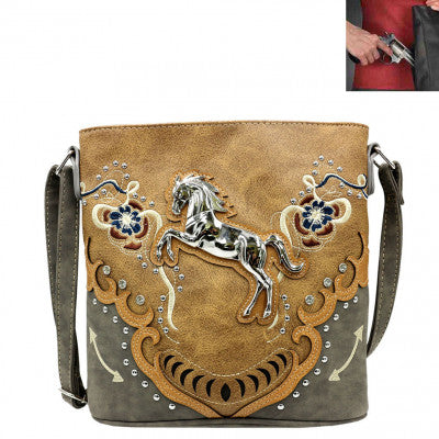 Western Turquoise Concho Studs Gun Shaped Crossbody Pouch – Zelris